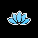 Baby Blue Lotus Sticker